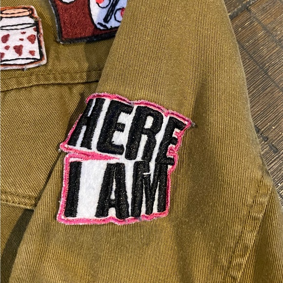 Zara Jacket/Shirt Patches Cotton/Lyocell Ladies XL - Picture 7 of 14